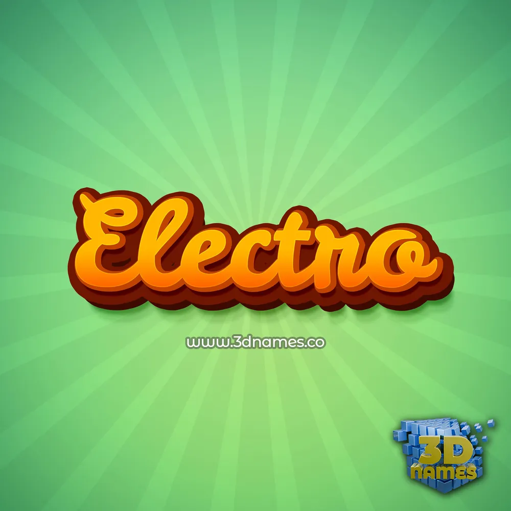 electro in Green Rays style - 3D name wallpaper