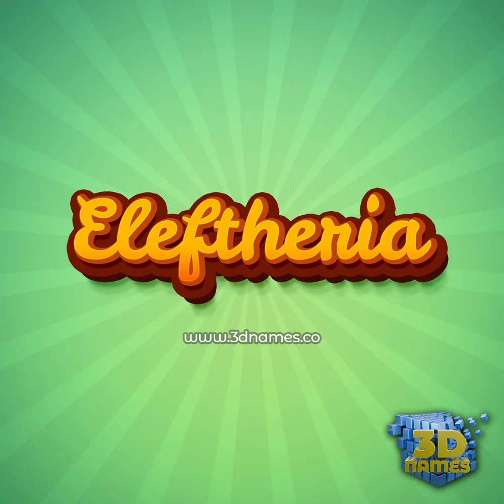 eleftheria in Green Rays style - 3D name wallpaper
