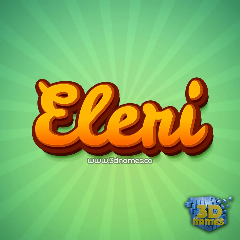 eleri in Green Rays style - 3D name wallpaper