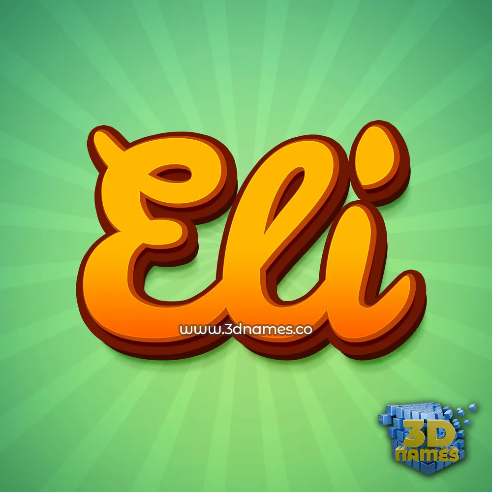 eli in Green Rays style - 3D name wallpaper