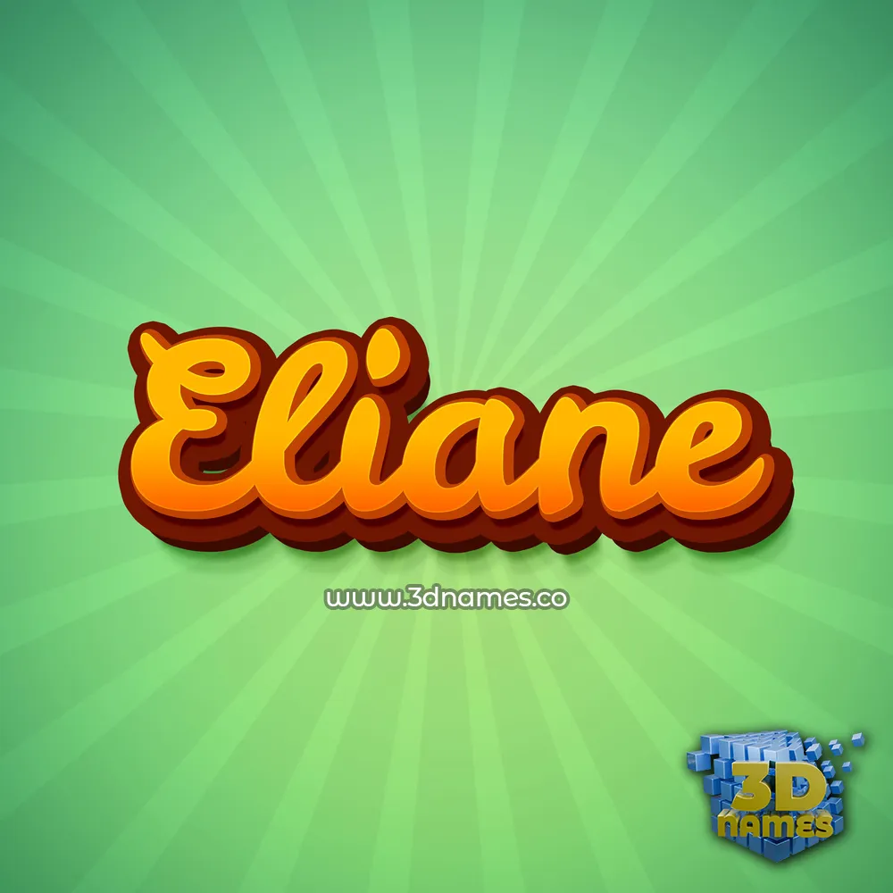 eliane in Green Rays style - 3D name wallpaper