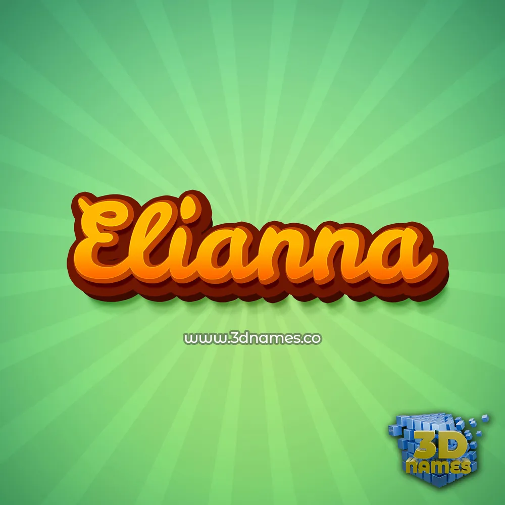 elianna in Green Rays style - 3D name wallpaper