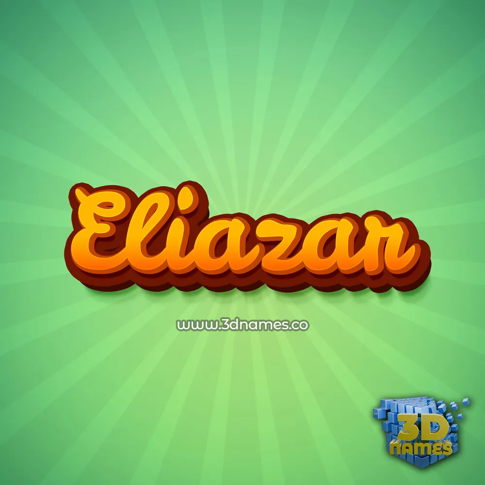 eliazar in Green Rays style - 3D name wallpaper