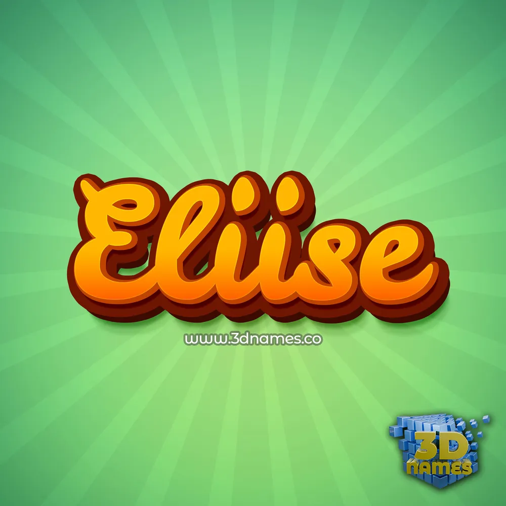 eliise in Green Rays style - 3D name wallpaper