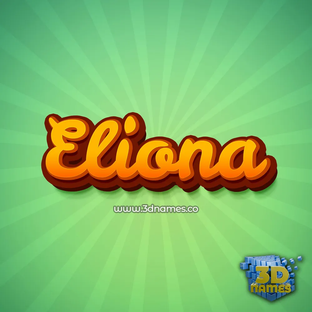 eliona in Green Rays style - 3D name wallpaper