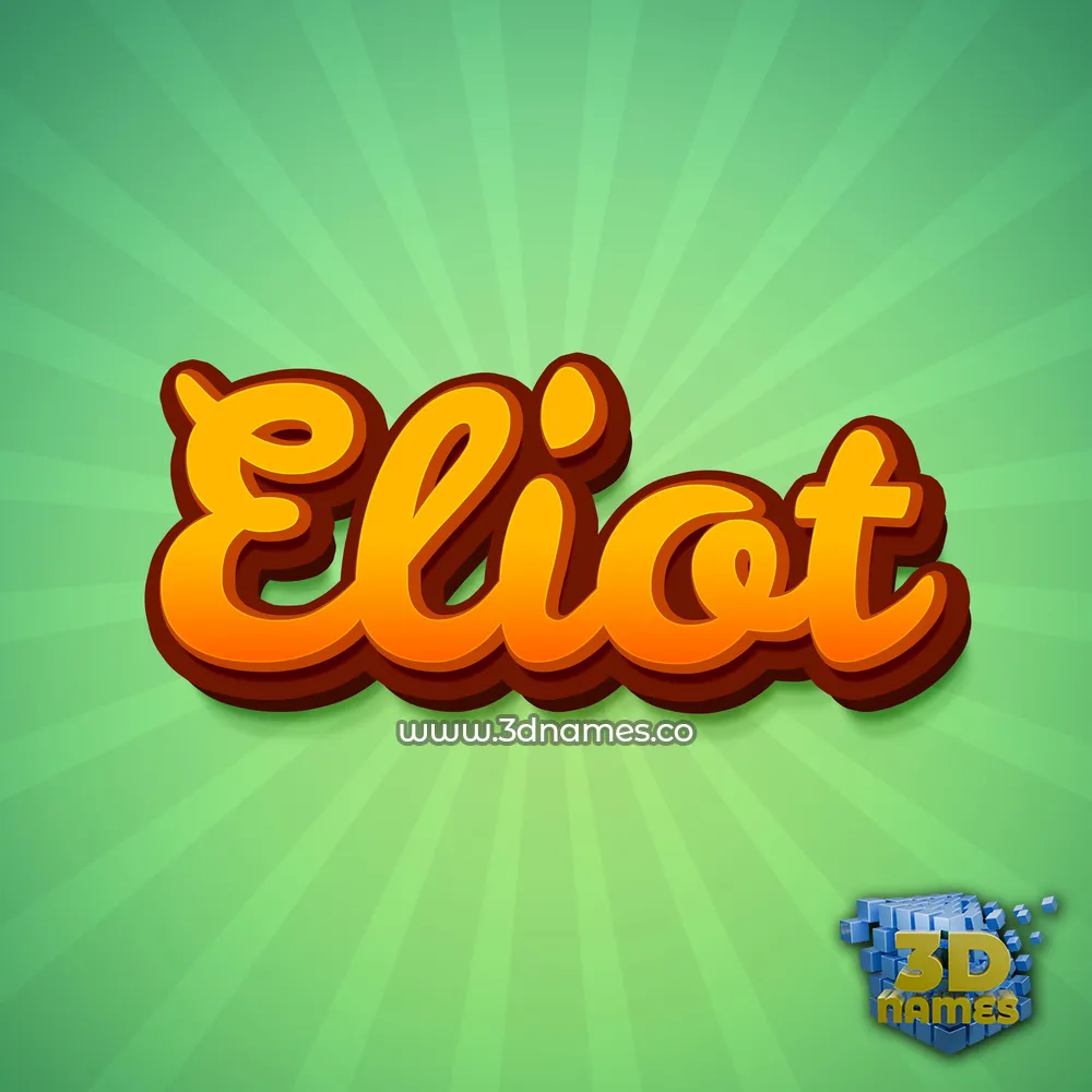 eliot in Green Rays style - 3D name wallpaper