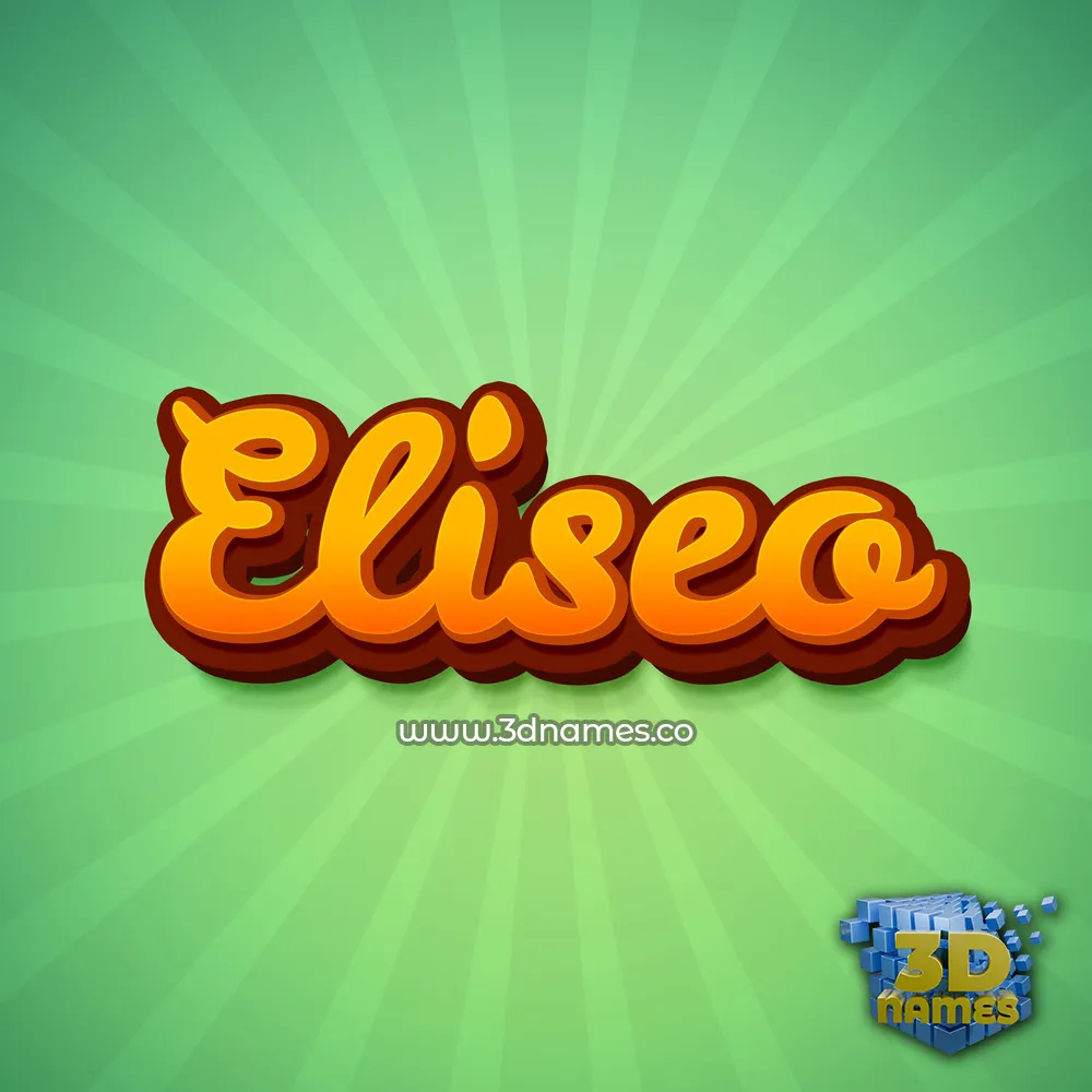 eliseo in Green Rays style - 3D name wallpaper
