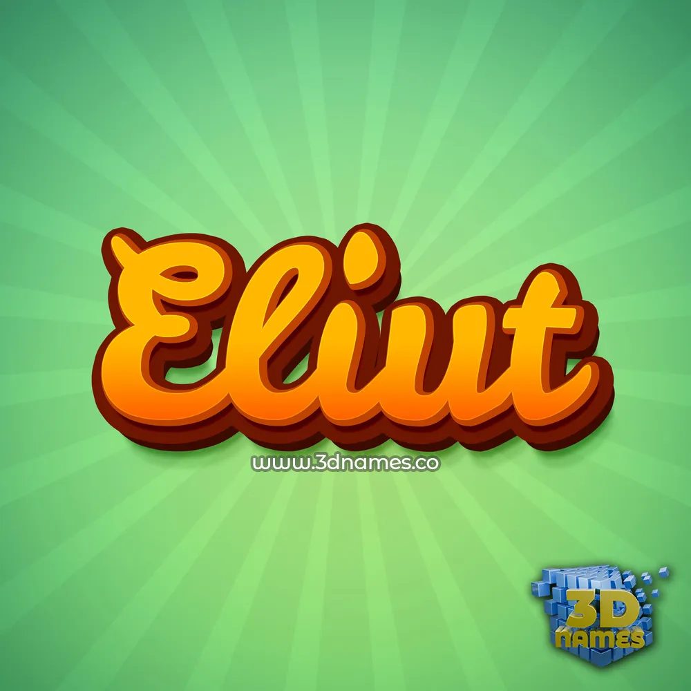 eliut in Green Rays style - 3D name wallpaper