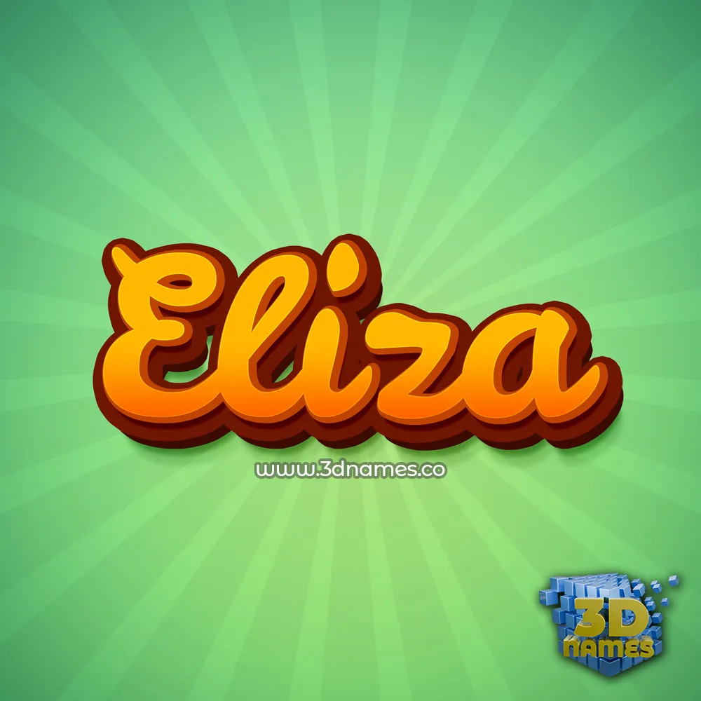 eliza in Green Rays style - 3D name wallpaper