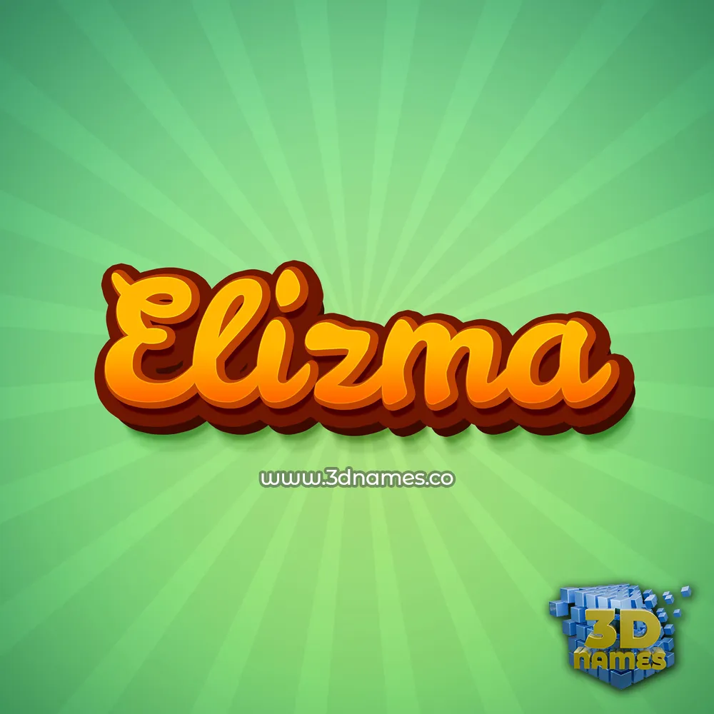 elizma in Green Rays style - 3D name wallpaper