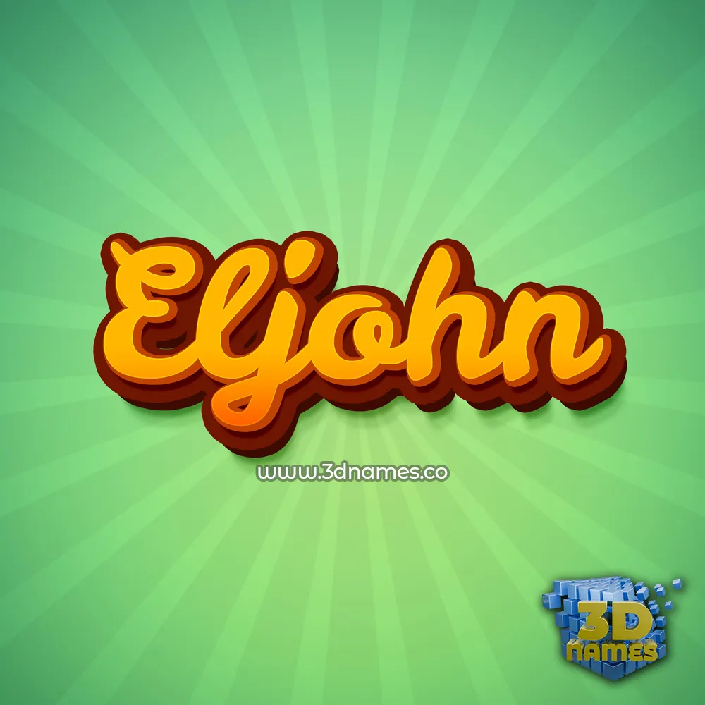 eljohn in Green Rays style - 3D name wallpaper