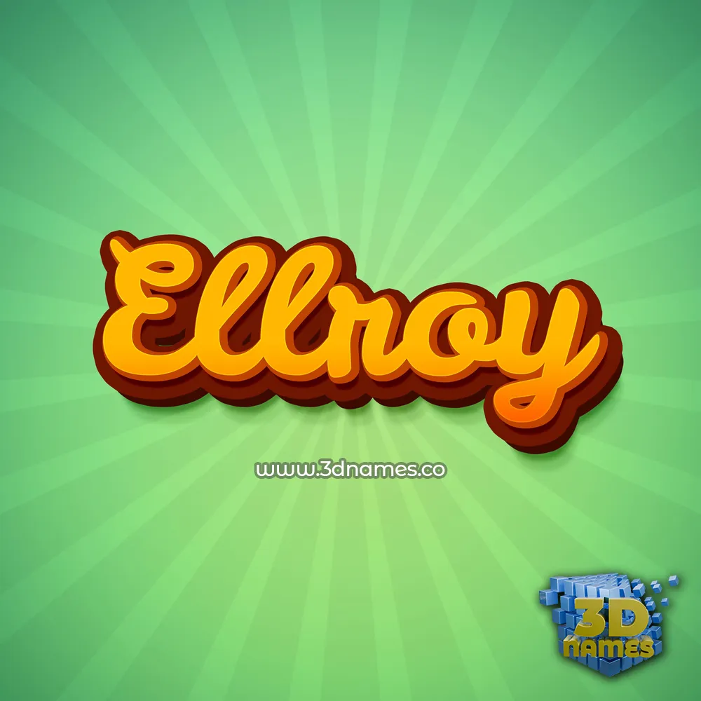 ellroy in Green Rays style - 3D name wallpaper