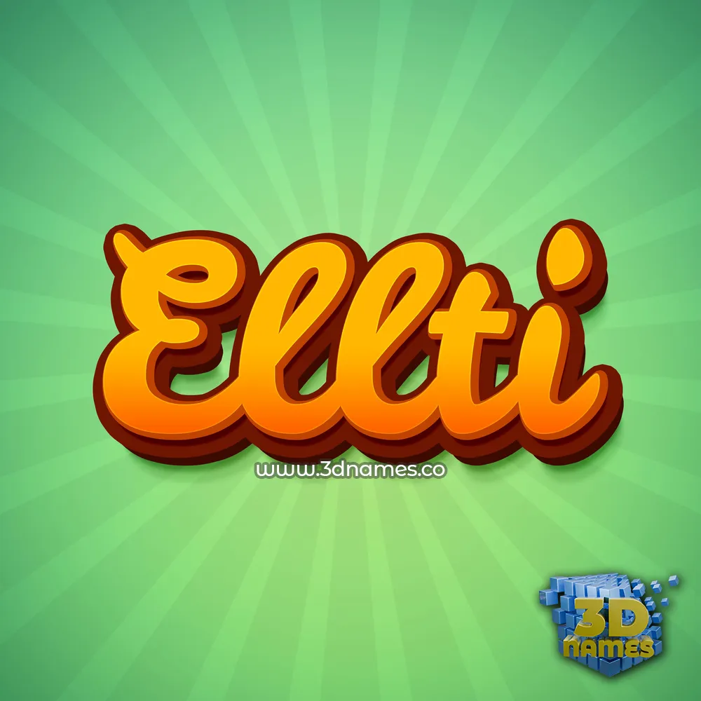 ellti in Green Rays style - 3D name wallpaper
