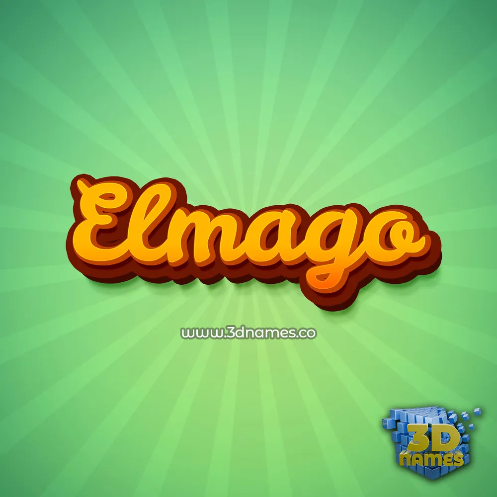 elmago in Green Rays style - 3D name wallpaper