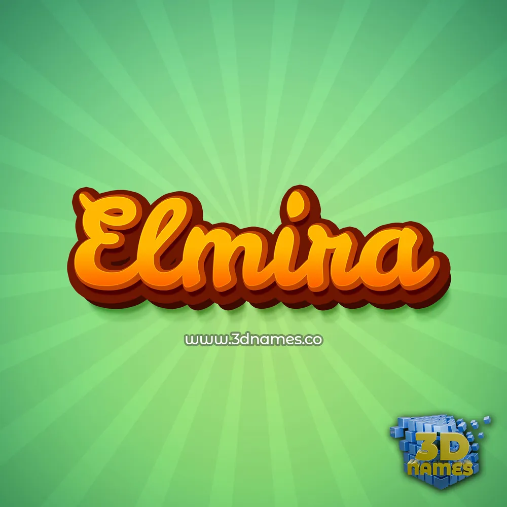 elmira in Green Rays style - 3D name wallpaper