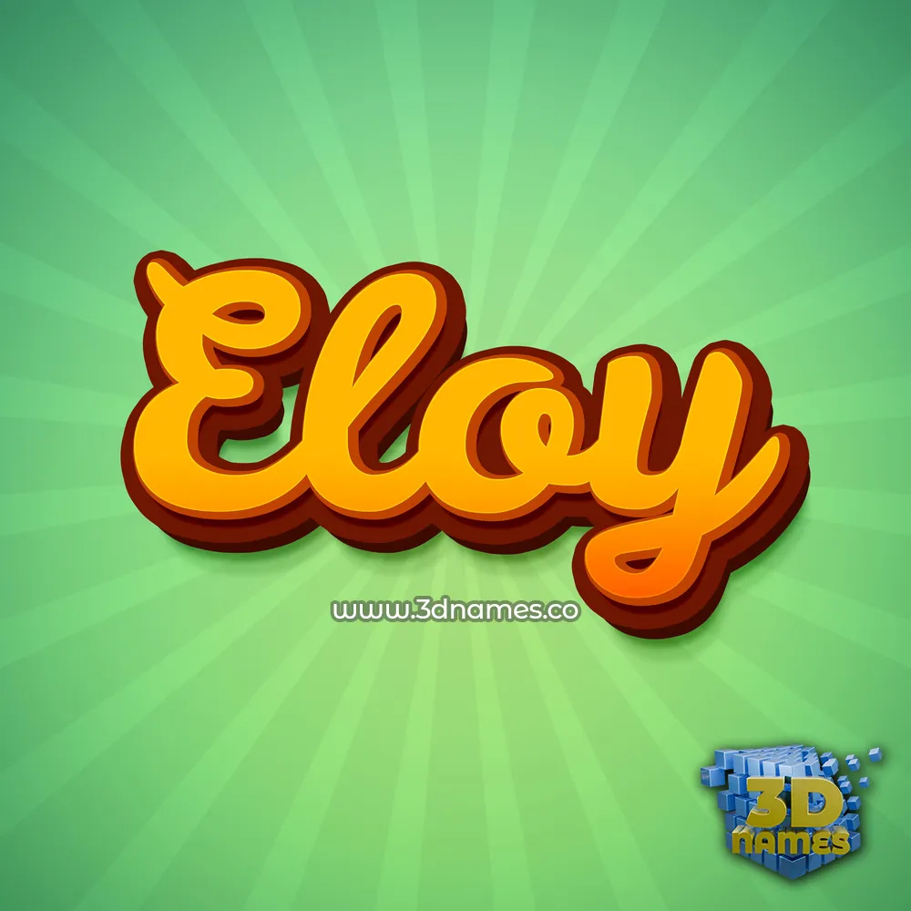 eloy in Green Rays style - 3D name wallpaper