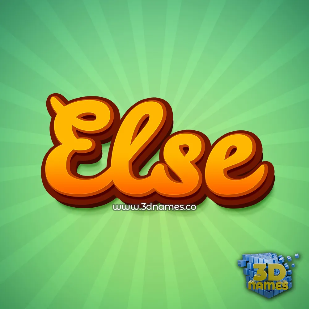 else in Green Rays style - 3D name wallpaper