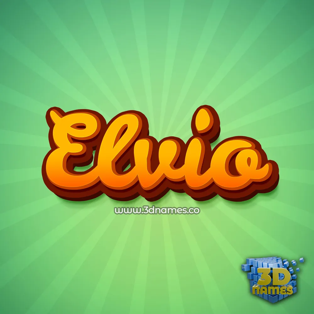 elvio in Green Rays style - 3D name wallpaper