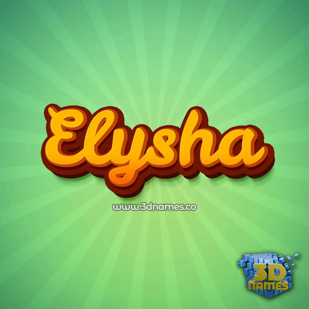 elysha in Green Rays style - 3D name wallpaper
