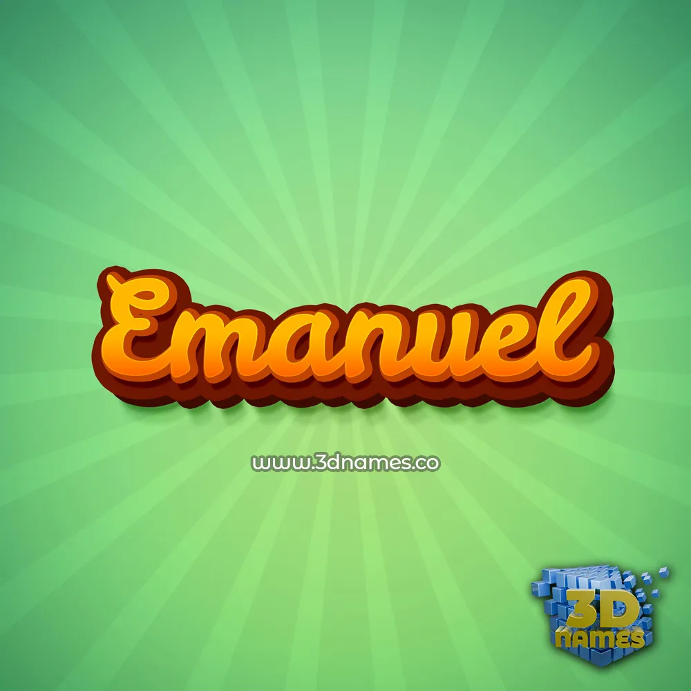 emanuel in Green Rays style - 3D name wallpaper