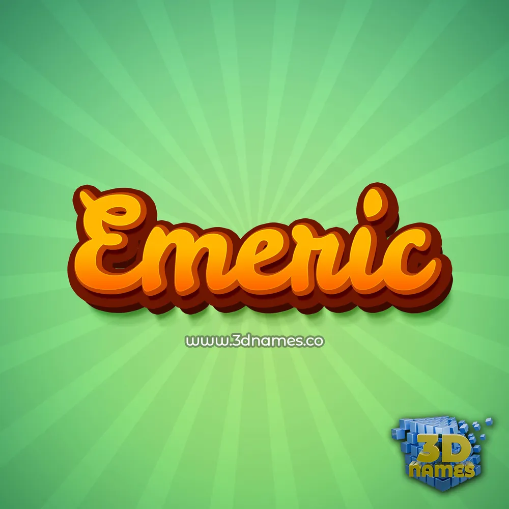 emeric in Green Rays style - 3D name wallpaper