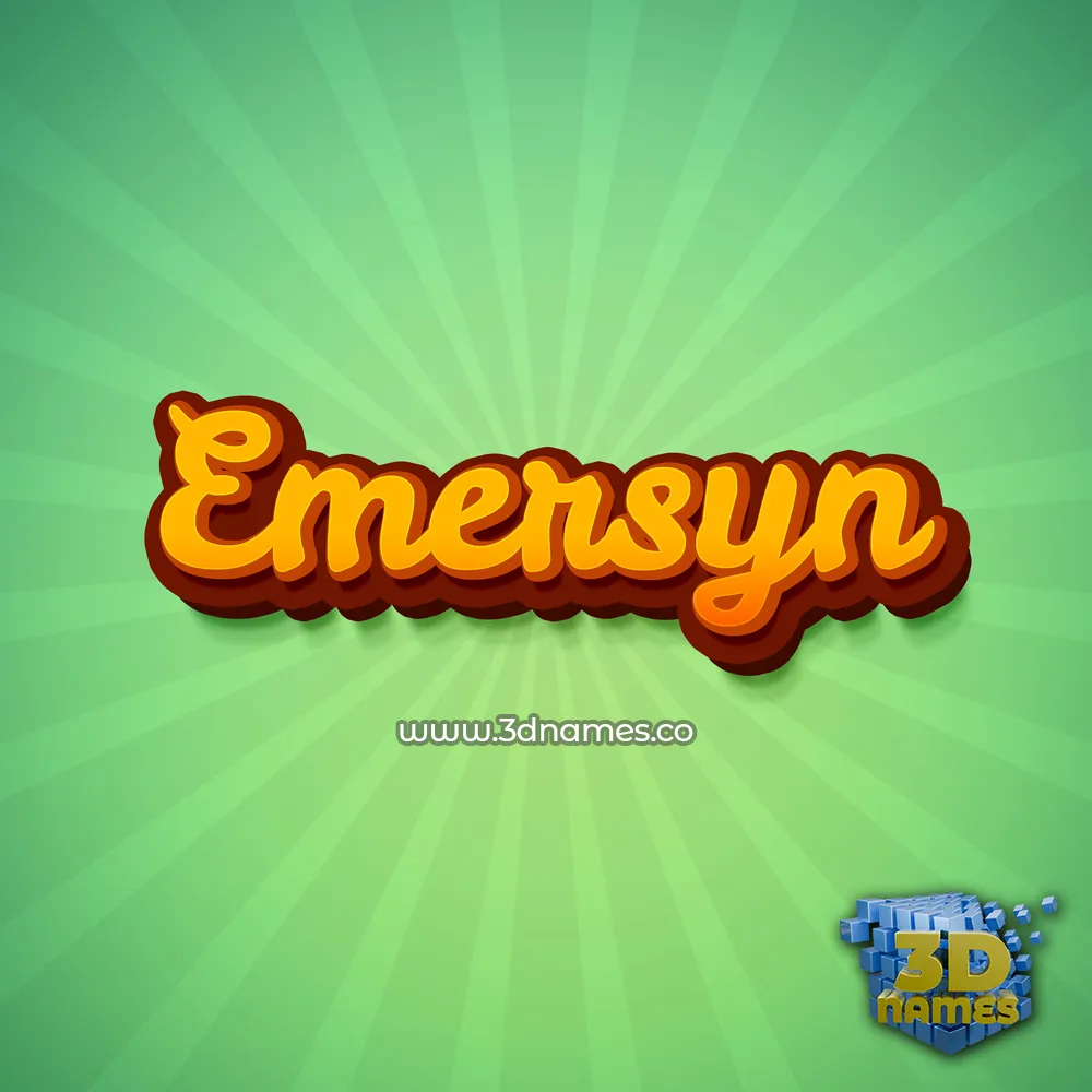 emersyn in Green Rays style - 3D name wallpaper