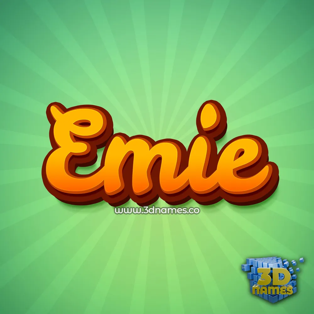 emie in Green Rays style - 3D name wallpaper