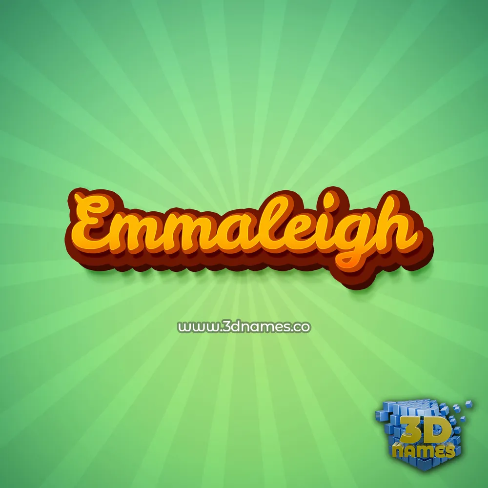 emmaleigh in Green Rays style - 3D name wallpaper
