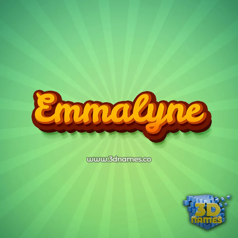 emmalyne in Green Rays style - 3D name wallpaper