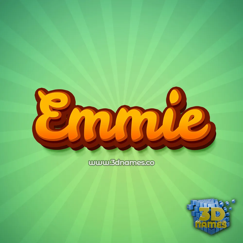 emmie in Green Rays style - 3D name wallpaper