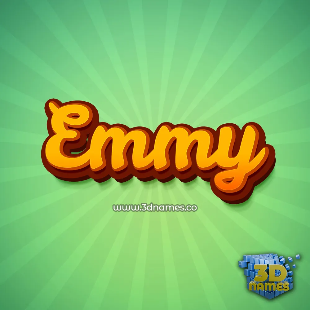 emmy in Green Rays style - 3D name wallpaper