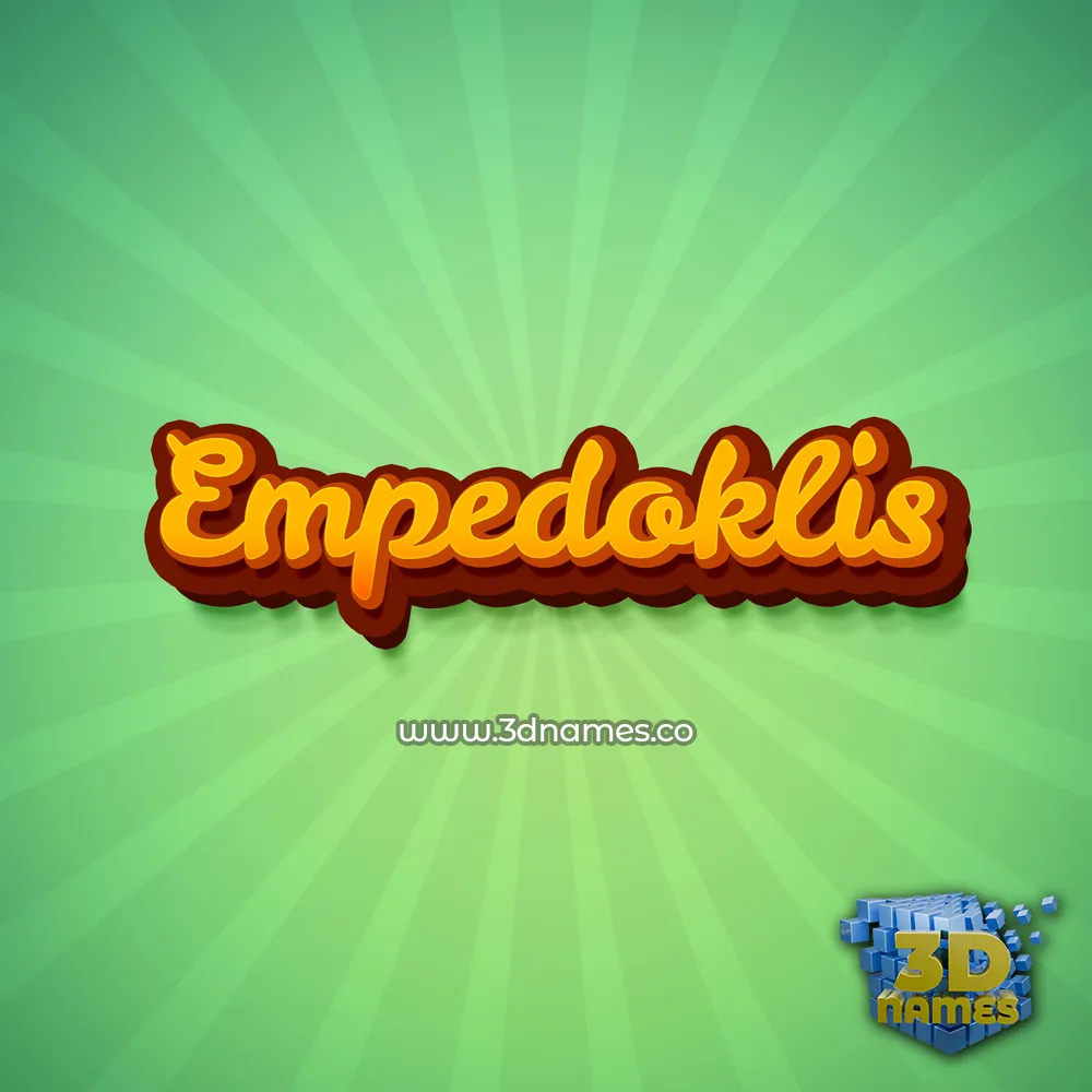 empedoklis in Green Rays style - 3D name wallpaper