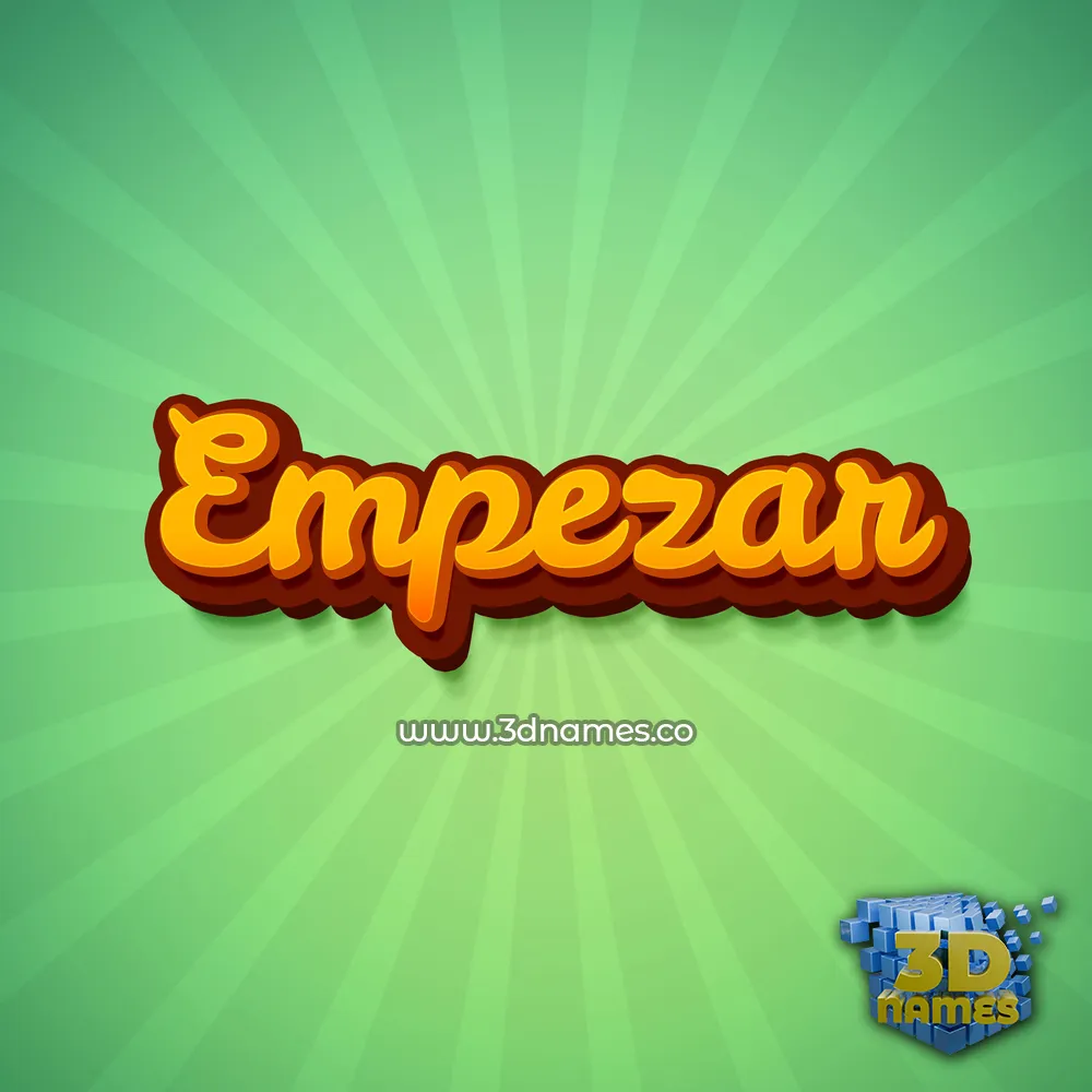empezar in Green Rays style - 3D name wallpaper