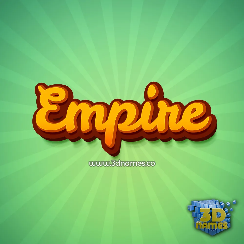 empire in Green Rays style - 3D name wallpaper
