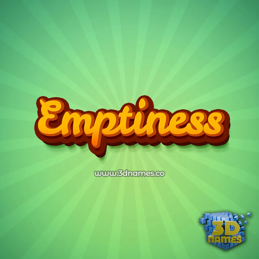 emptiness in Green Rays style - 3D name wallpaper