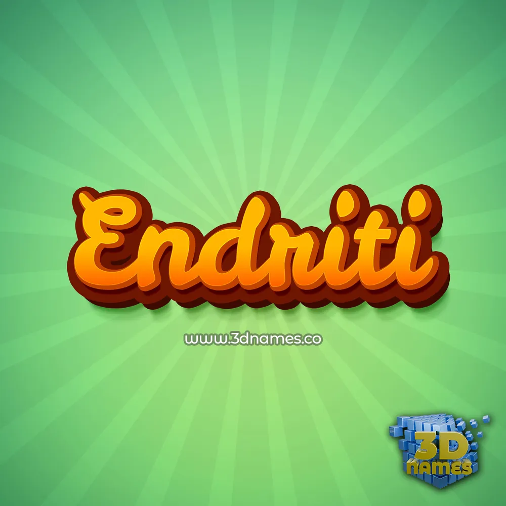 endriti in Green Rays style - 3D name wallpaper