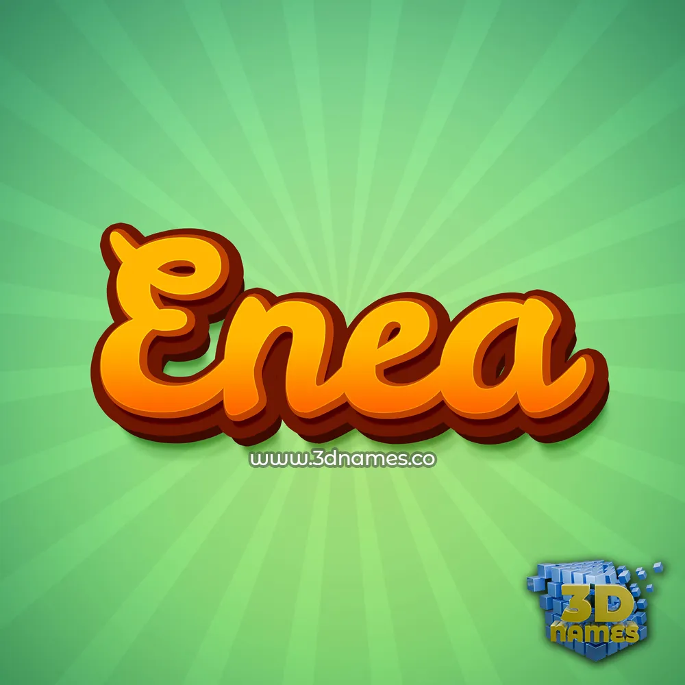 enea in Green Rays style - 3D name wallpaper