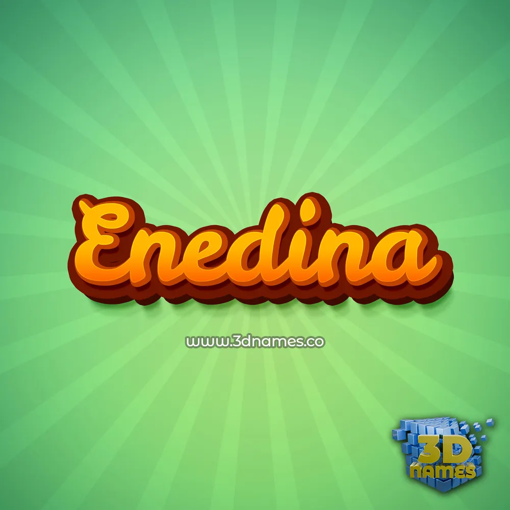 enedina in Green Rays style - 3D name wallpaper
