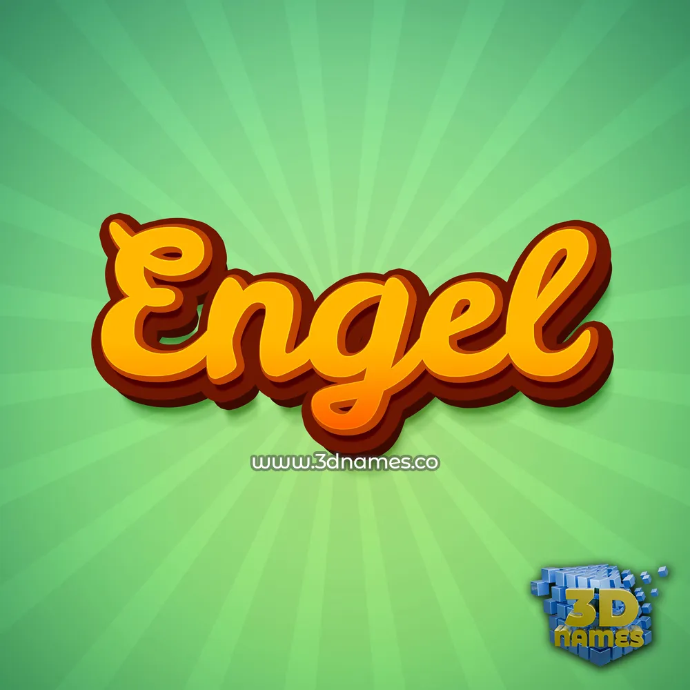 engel in Green Rays style - 3D name wallpaper