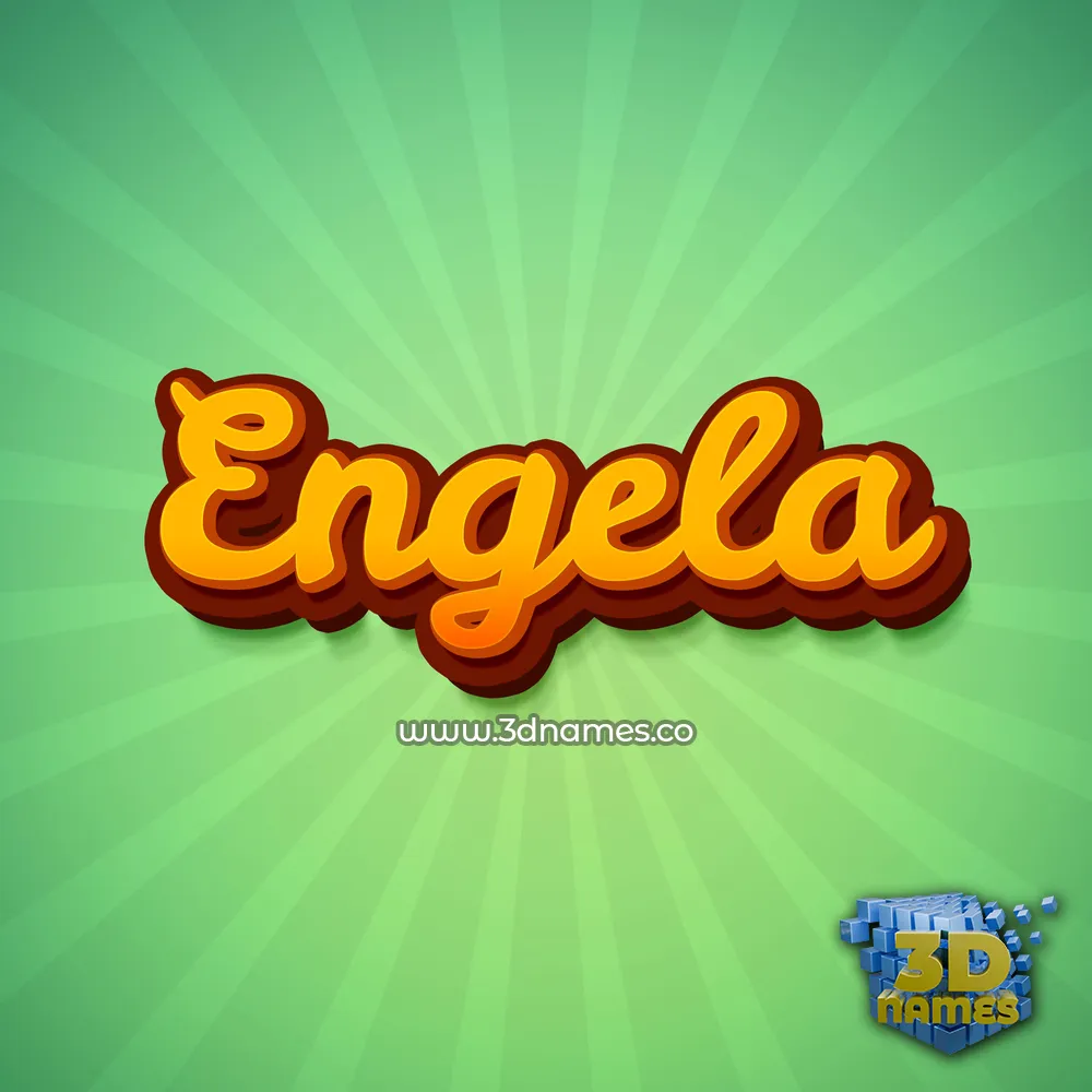 engela in Green Rays style - 3D name wallpaper