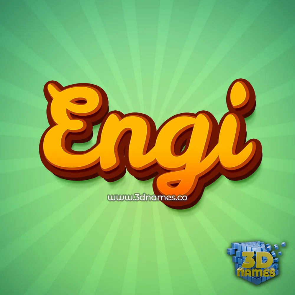 engi in Green Rays style - 3D name wallpaper