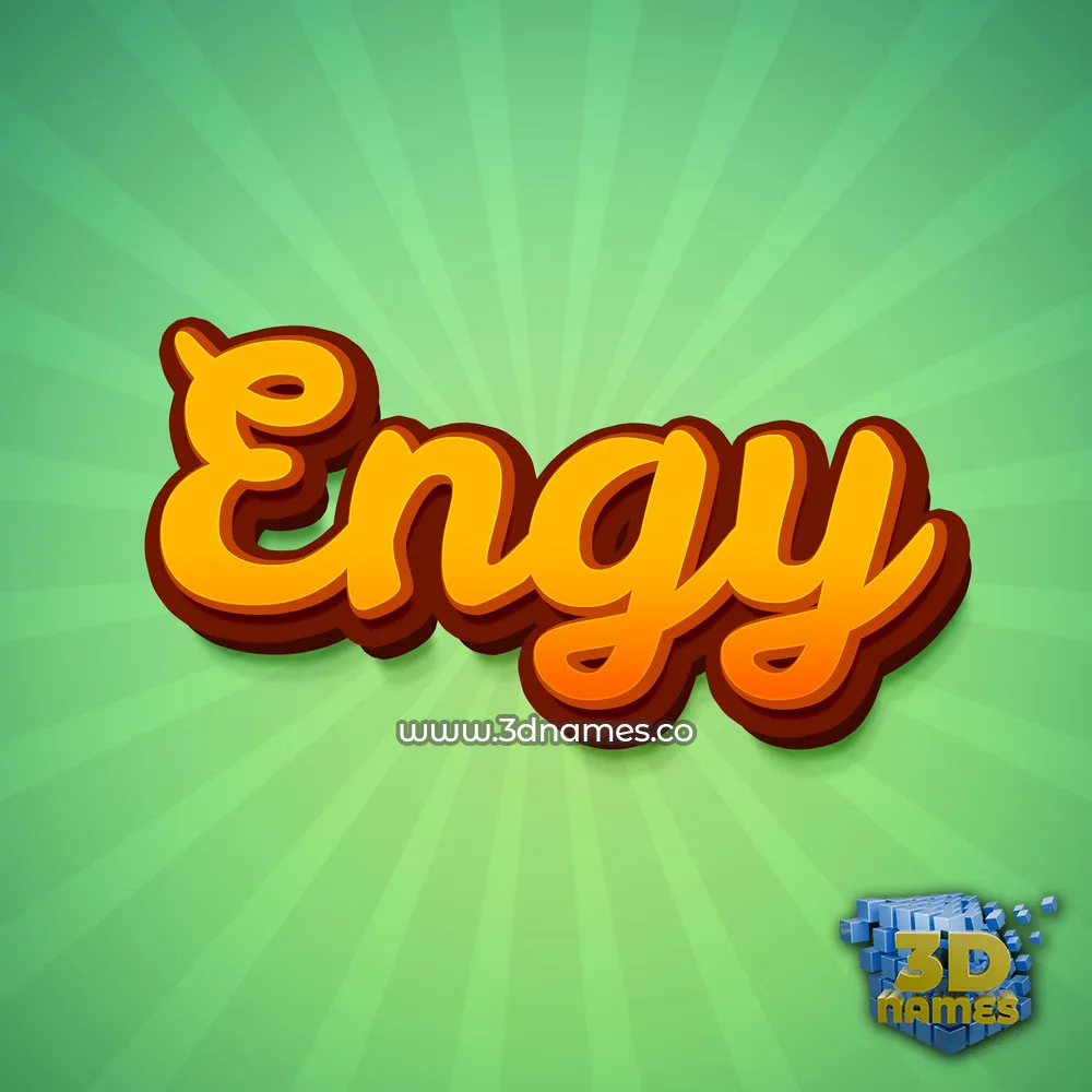 engy in Green Rays style - 3D name wallpaper