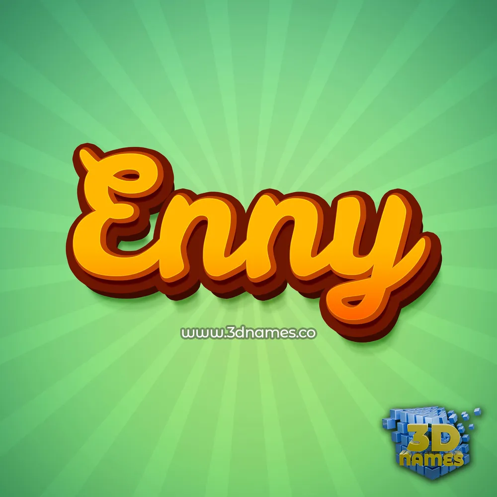 enny in Green Rays style - 3D name wallpaper
