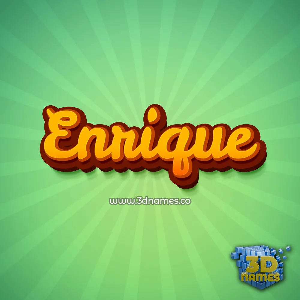 enrique in Green Rays style - 3D name wallpaper