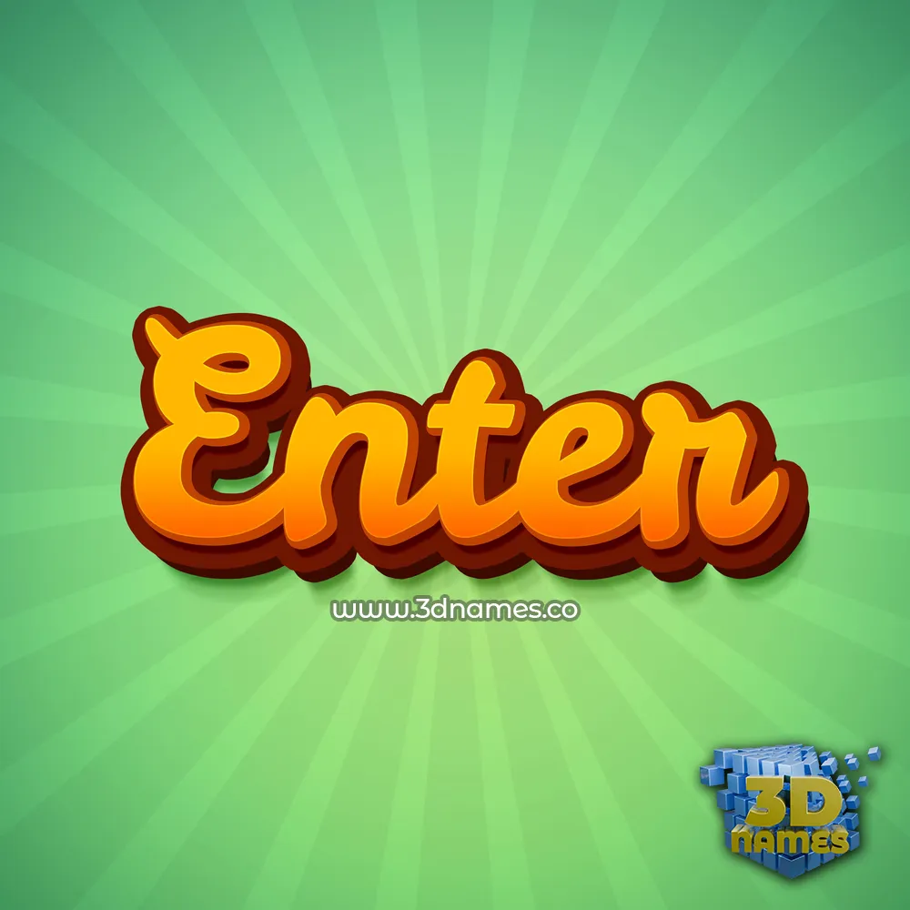 enter in Green Rays style - 3D name wallpaper