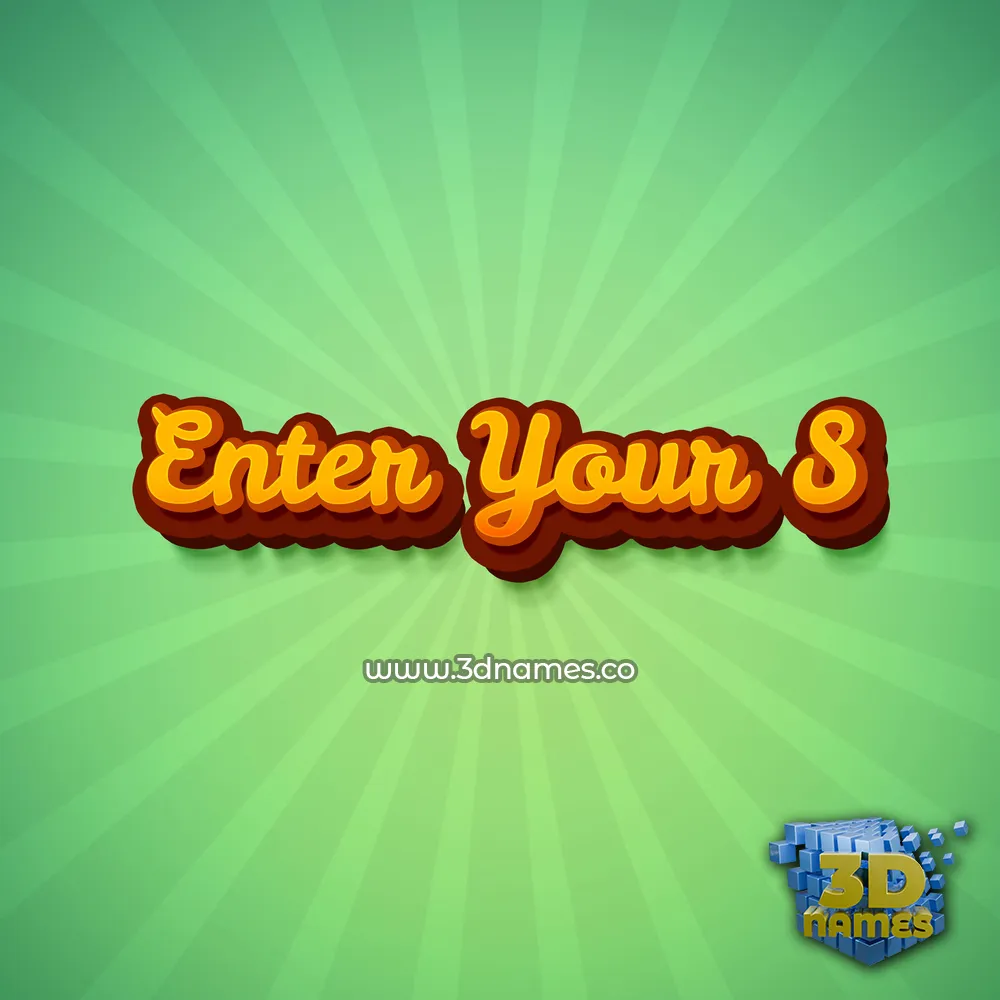 enter your s in Green Rays style - 3D name wallpaper