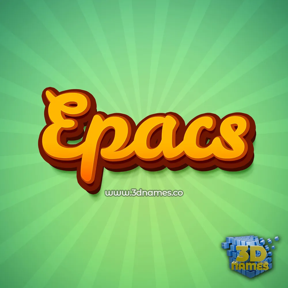 epacs in Green Rays style - 3D name wallpaper