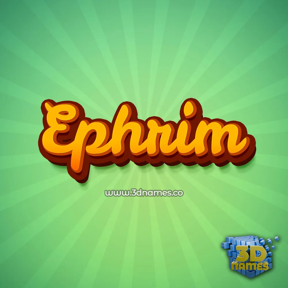 ephrim in Green Rays style - 3D name wallpaper