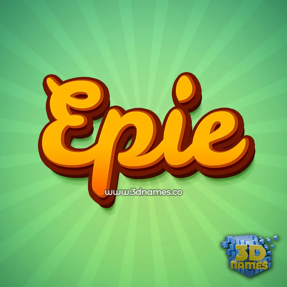 epie in Green Rays style - 3D name wallpaper