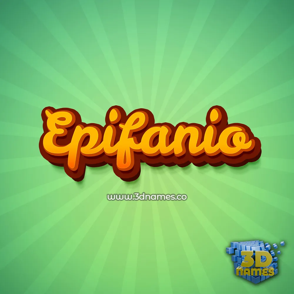 epifanio in Green Rays style - 3D name wallpaper